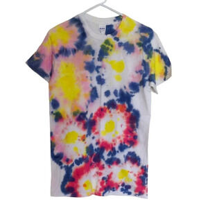 Tie Dye Tee T-Shirt Women's Size S Top Colorful Bright Hippie